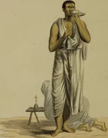 An illustration from The costume of Hindostan, elucidated by sixty coloured engravings / with descriptions in English and French, taken in the years 1798 and 1799. By Balt. Solvyns, of Calcutta. (1804)