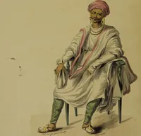 An illustration from The costume of Hindostan, elucidated by sixty coloured engravings / with descriptions in English and French, taken in the years 1798 and 1799. By Balt. Solvyns, of Calcutta. (1804)