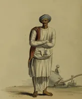 An illustration from The costume of Hindostan, elucidated by sixty coloured engravings / with descriptions in English and French, taken in the years 1798 and 1799. By Balt. Solvyns, of Calcutta. (1804)