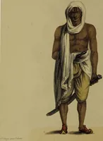 An illustration from The costume of Hindostan, elucidated by sixty coloured engravings / with descriptions in English and French, taken in the years 1798 and 1799. By Balt. Solvyns, of Calcutta. (1804)