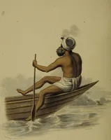 An illustration from The costume of Hindostan, elucidated by sixty coloured engravings / with descriptions in English and French, taken in the years 1798 and 1799. By Balt. Solvyns, of Calcutta. (1804)