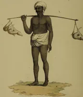 Picture 11 of 56 from The costume of Hindostan, elucidated by sixty coloured engravings / with descriptions in English and French, taken in the years 1798 and 1799. By Balt. Solvyns, of Calcutta. (1804), leaf 60