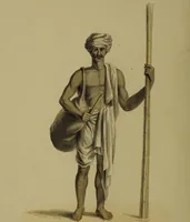 An illustration from The costume of Hindostan, elucidated by sixty coloured engravings / with descriptions in English and French, taken in the years 1798 and 1799. By Balt. Solvyns, of Calcutta. (1804)