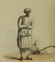 An illustration from The costume of Indostan, elucidated by sixty coloured engravings; with descriptions in English and French, taken in the years 1798 and 1799 / By Balt. Solvyns. (1804)