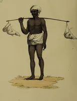 An illustration from The costume of Indostan, elucidated by sixty coloured engravings; with descriptions in English and French, taken in the years 1798 and 1799 / By Balt. Solvyns. (1804)