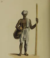 An illustration from The costume of Indostan, elucidated by sixty coloured engravings; with descriptions in English and French, taken in the years 1798 and 1799 / By Balt. Solvyns. (1804)