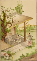 An illustration from The Chinese opium smoker : Twelve coloured illustrations showing the ruin which our opium trade with China is bringing upon that country. (1875)