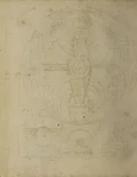 An illustration from Herrn Georgii von Welling Opus mago-cabbalisticum et theosophicum. Darinnen der Ursprung, Natur, Eigenschafften und Gebrauch des Saltzes, Schwefels und Mercurii, in dreyen Theilen beschrieben, und nebst sehr vielen sonderbahren mathematischen, theosophischen, magischen und mystischen Materien, auch die Erzeugung der Metallen und Mineralien, aus dem Grunde der Natur erwiesen wird; samt dem Haupt-Schlüssel des gantzen Wercks, und vielen curieusen mago-cabbalistischen Figuren : Deme noch beygefüget: ein Tractätlein von der Göttlichen Weissheit; und ein besonderer Anhang etlicher sehr rar- und kostbahrer chymischer Piecen / Nunmehro das erstemahl also zusammen zum Druck befördert von einem Liebhaber Göttlicher und natürlicher Geheimnüsse [C.S]. (1735)