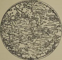 An illustration from Martin Behaim, his life and his globe / by E.G. Ravenstein ; with a facsimile of the globe printed in colours, eleven maps and seventeen illustrations. (1908)