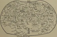 An illustration from Martin Behaim, his life and his globe / by E.G. Ravenstein ; with a facsimile of the globe printed in colours, eleven maps and seventeen illustrations. (1908)