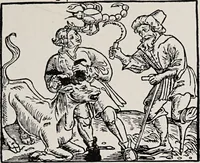 An illustration from Sternglaube und Sterndeutung : die Geschichte und das Wesen der Astrologie / unter Mitwirkung von Carl Bezold dargestellt von Franz Boll. (1926)