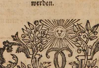 An illustration from Occulta philosophia oder Coelum Sapientum et Vexatio Stultorum. Darinnen ordentlich, deutlich, und gründlich, als noch von keinem geschehen, gezeiget wird, wie man zu dem acidösischen Solventen und wahren hermetischen Wissenschaft gelangen soll. Wobey zugleich eine sehr curiöse Nachricht von dem Leben des Auctoris und einer Bande Adeptorum befindlich ist. Jezo zum erstennmahl aus einem ... Manuscript ... / zu Nutz heraus gegeben. Von L.H.J.V.H.J.D. (1737)