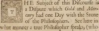 An illustration from The hermetical triumph, or, The victorious philosophical stone : a treatise more compleat and more intelligible than any extant, concerning the hermetical magistery / translated from the French. To which is added, The ancient war of the knights, being an alchymistical dialogue betwixt our stone, gold and mercury; of the true matter, of which those who have traced nature, do prepare the philosopher's stone, translated from the German. (1740)