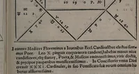 An illustration from Lucæ Gavrici ... Tractatvs astrologicvs in quo agitur de præteritis multorum hominum accidentibus per proprias eorum genituras ad unguem examinatis / Quorum exemplis consimilibus vnusquiso de medio genethliacus vaticinari poterit de futuris, quippe qui per uarios casus artem experientia fecit, exemplo monstrante uiam. (1552)